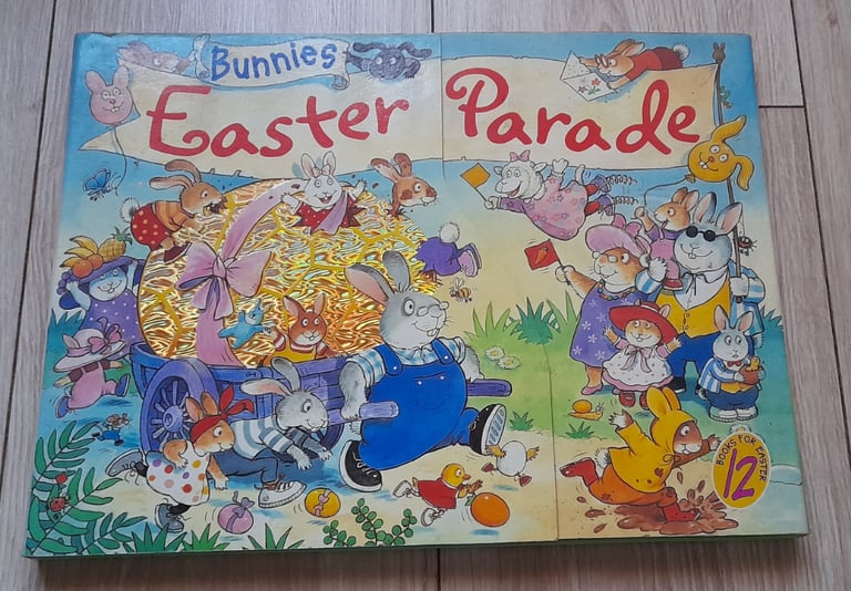 Set of 12 tiny children's story board books: BUNNIES EASTER PARADE 