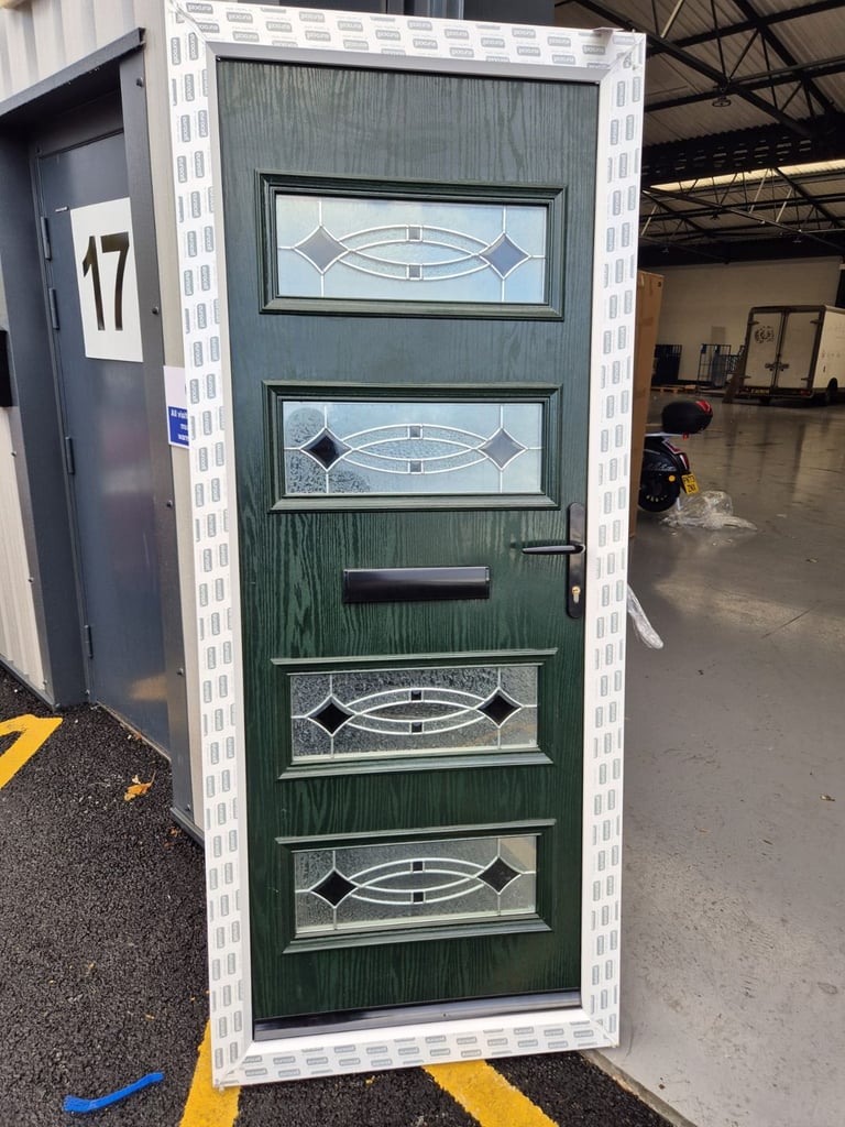 image for Brand new composite front door 875 x 2080  without cill white on inside 