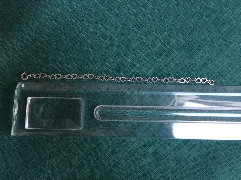 Sterling Silver Hearts Bracelet