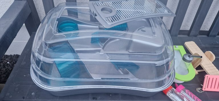 Hamster cage and accessories