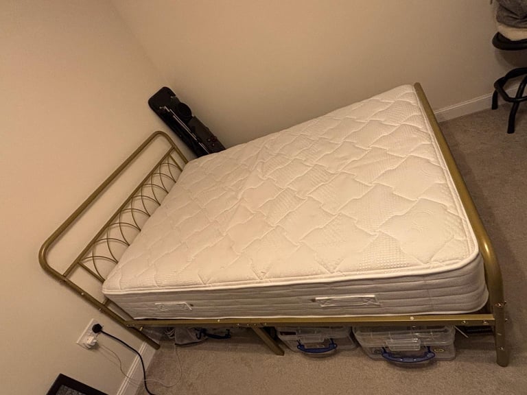 Double bed frame with mattress