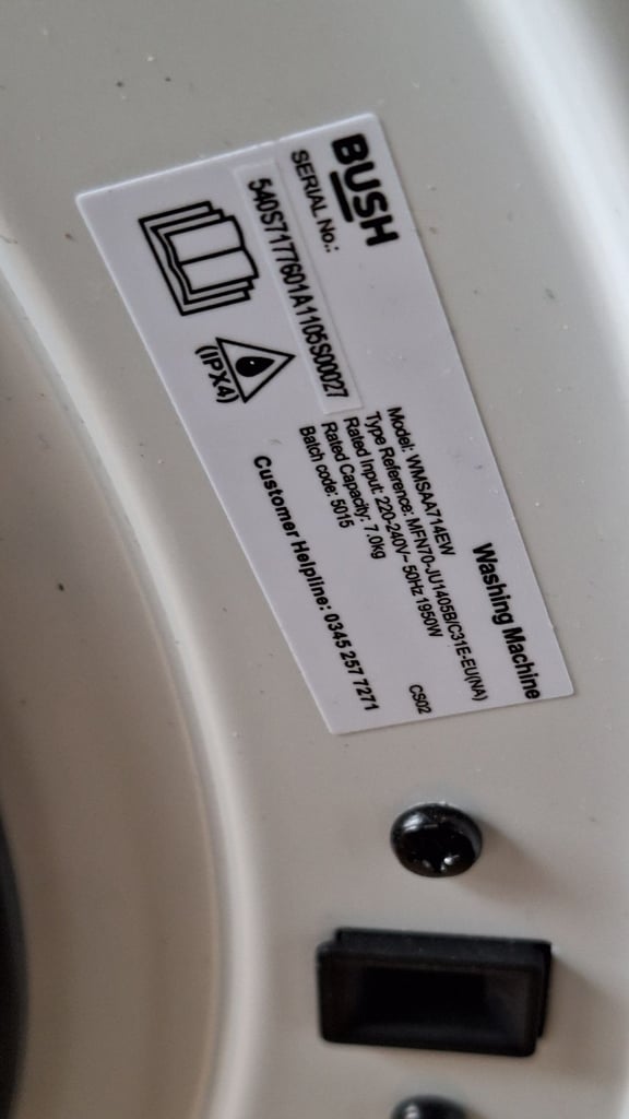 Bush washing machine