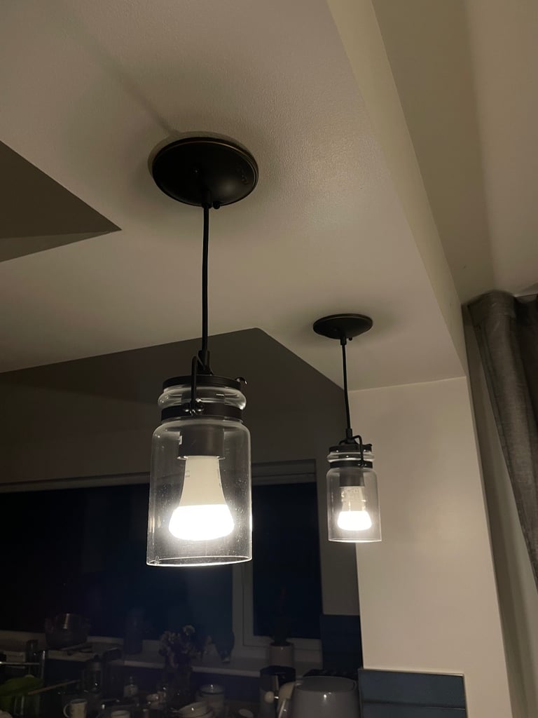image for Ceiling glass metal pendant lights 