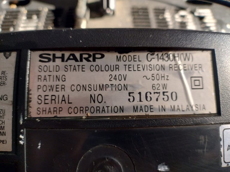 Sharp 14 inch colour CRT T.V.