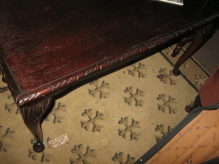 image for ORNATE RECTANGULAR COFFEE TABLE. IN GOOD ORDER. VIEWING - COLLECTION AVAILABLE