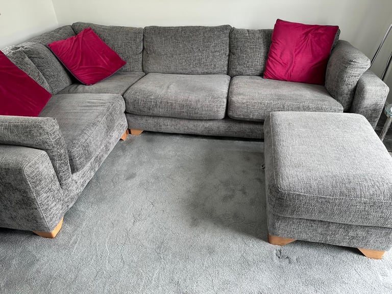 image for Corner sofa with footstool 