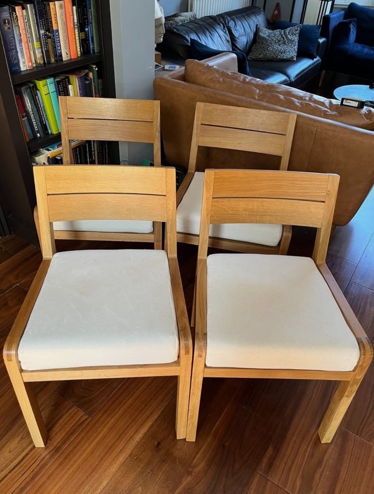 image for 6 Vintage solid oak Radius chairs by designer Simon Pengelly for Habitat