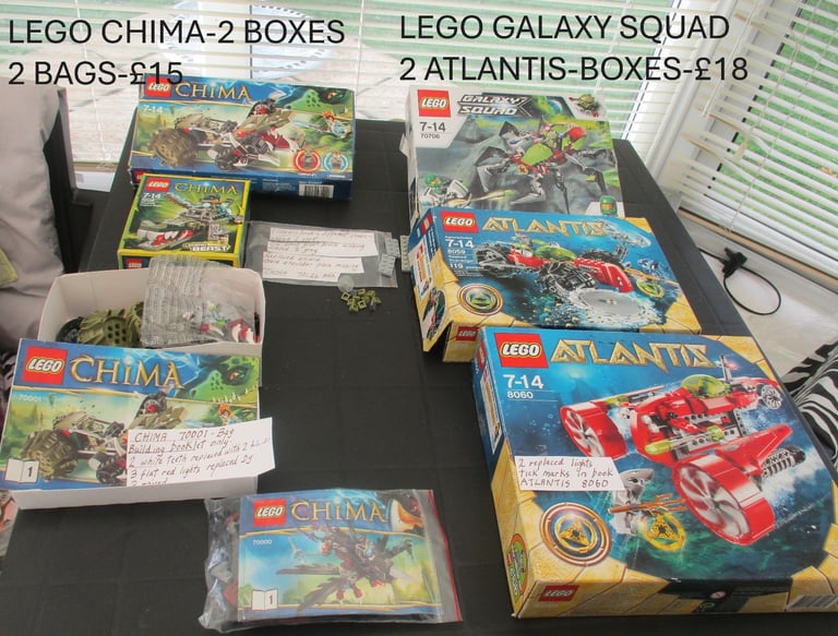image for LEGO BUNDLES,Chima-2 bags,2 boxes,2 boxed Atlantis,Galaxy Squad-box