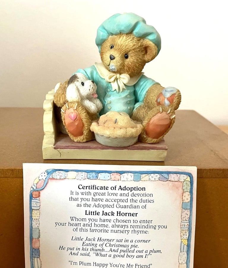 image for Cherished Teddies Bear Little Jack Horner with Certificate