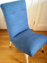 Small vintage bedroom / living room chair, newly reuphostered.