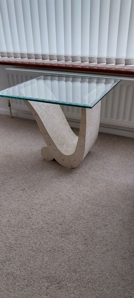 image for Stone/Glass top side table
