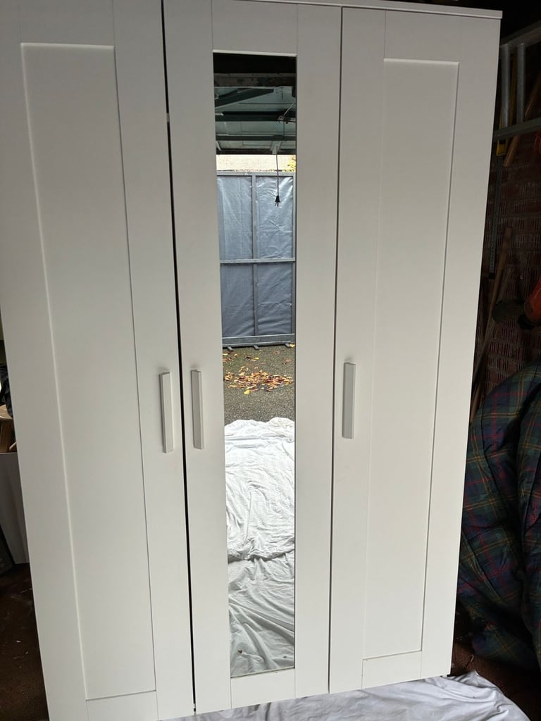 image for IKEA BRIMNES Mirror Wardrobe with 3 doors
