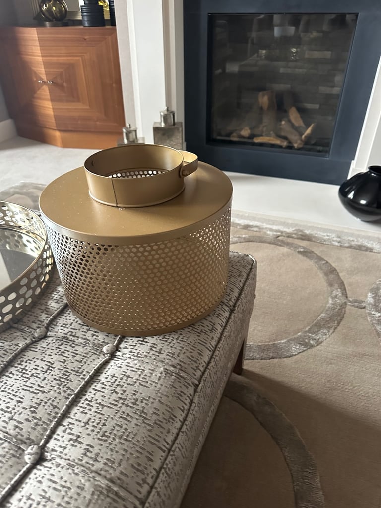 image for Brass effect metal lantern