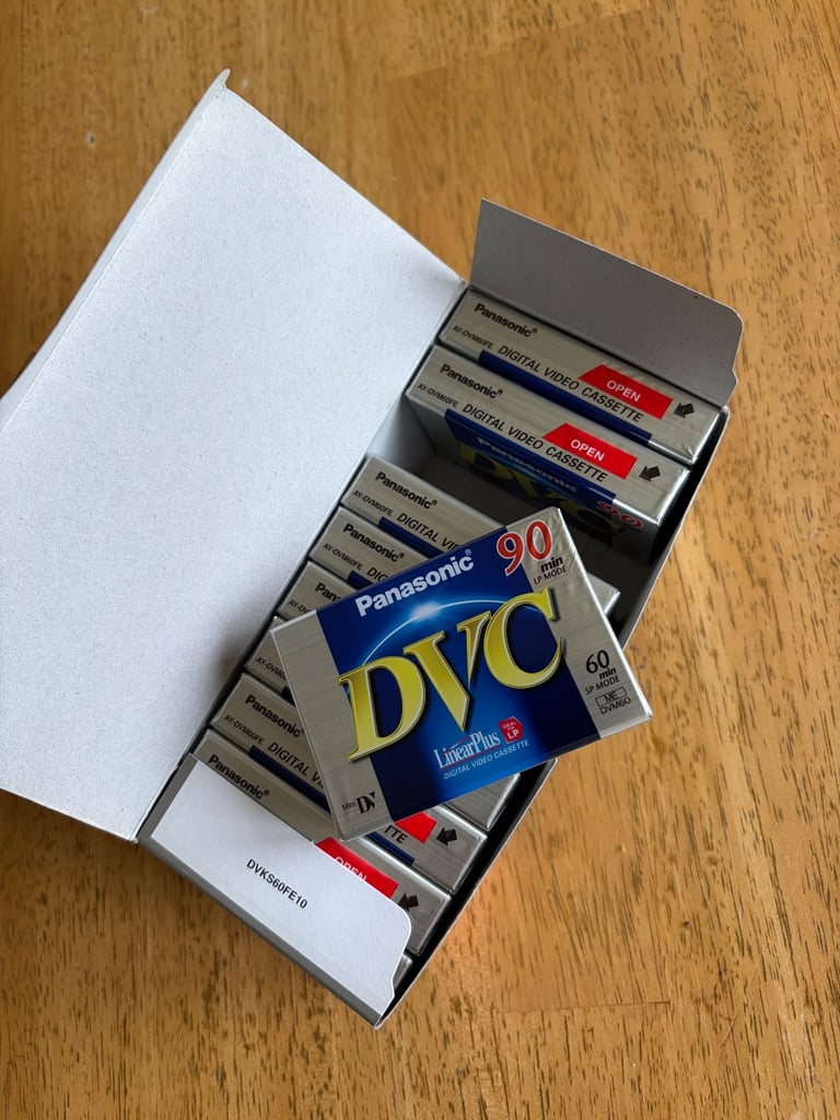Panasonic MiniDV camcorder video tapes box of 10 new sealed