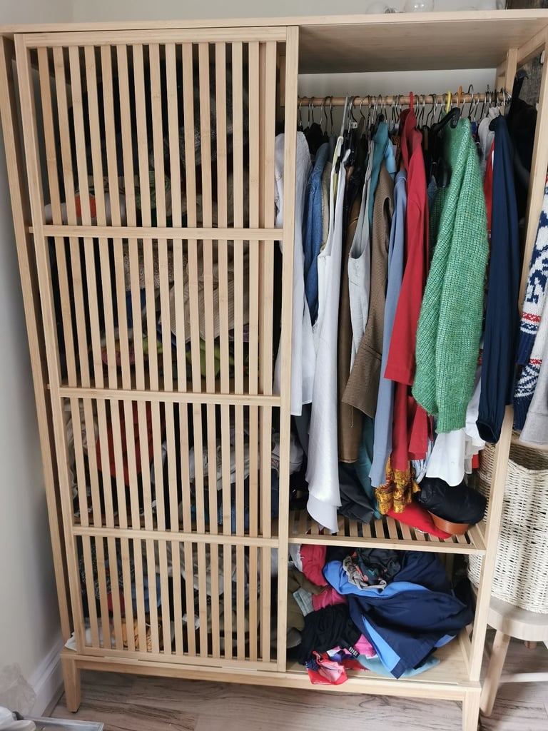 Nordkisa open wardrobe with sliding door