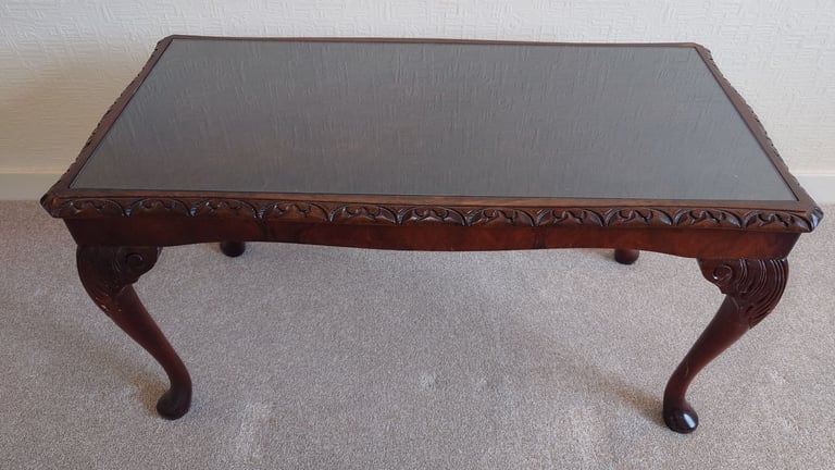 image for Vintage Glass topped coffee table