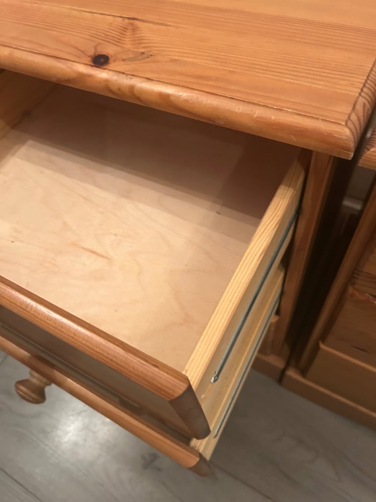 Pine bedside drawers x 2 