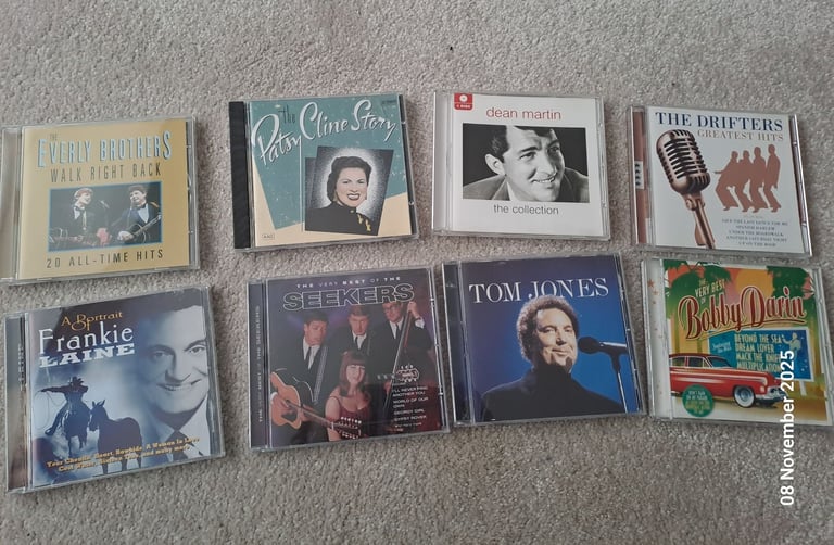 image for 8 misc cds, incl tom jones, pasty cline, everly brothers, etc,  all for £5