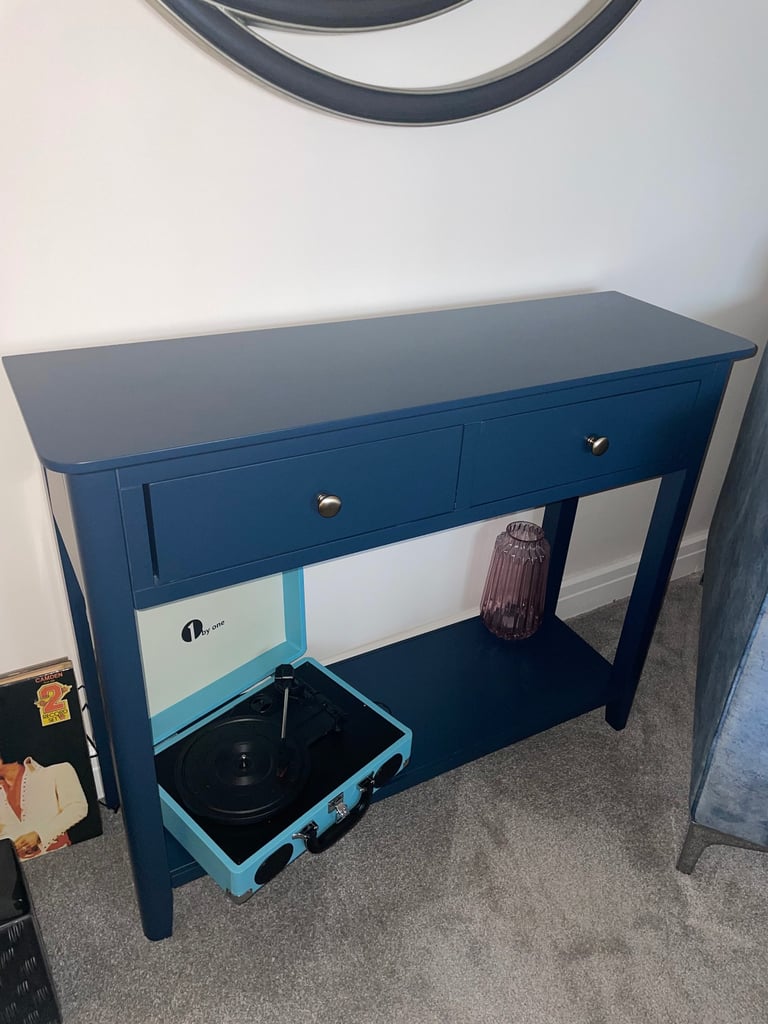 Elegant Blue Console Table - As New Condition