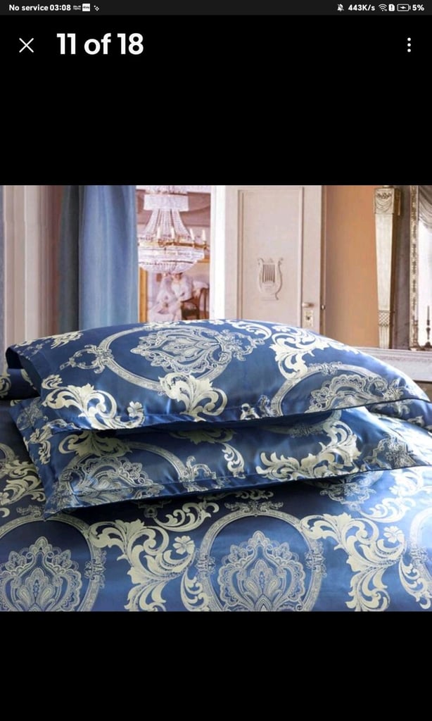 Lux Double satin duvet Cover New 