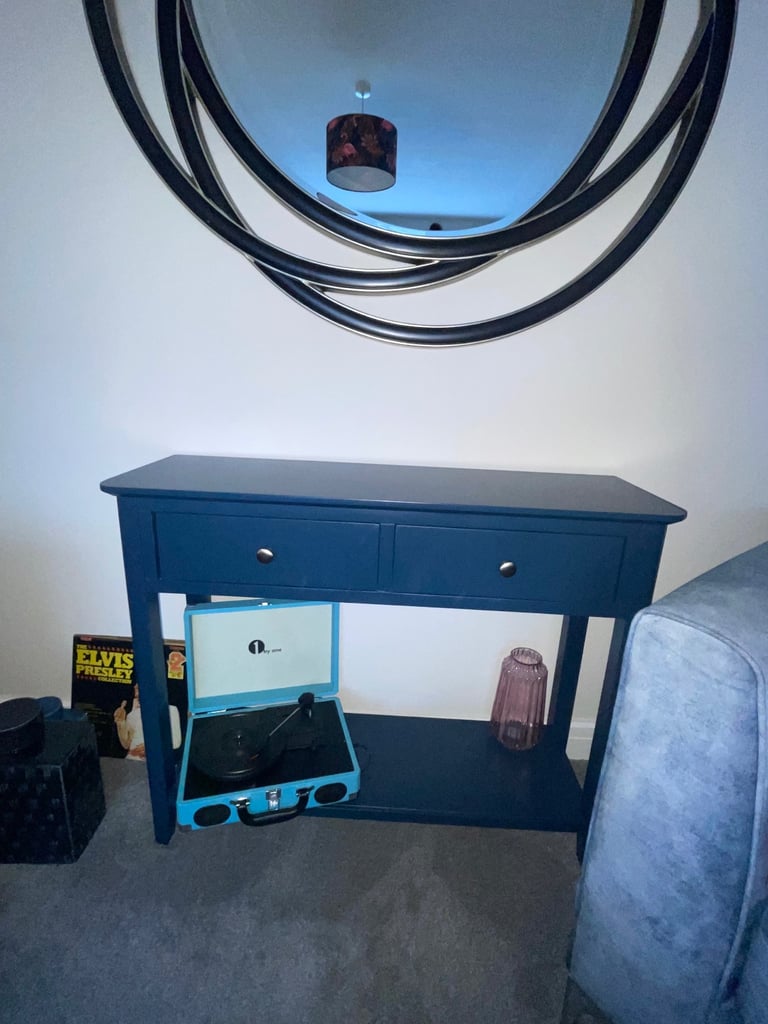 Elegant Blue Console Table - As New Condition