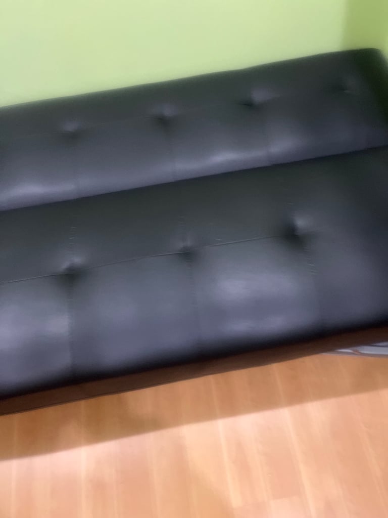 Leather couch sofa bed 