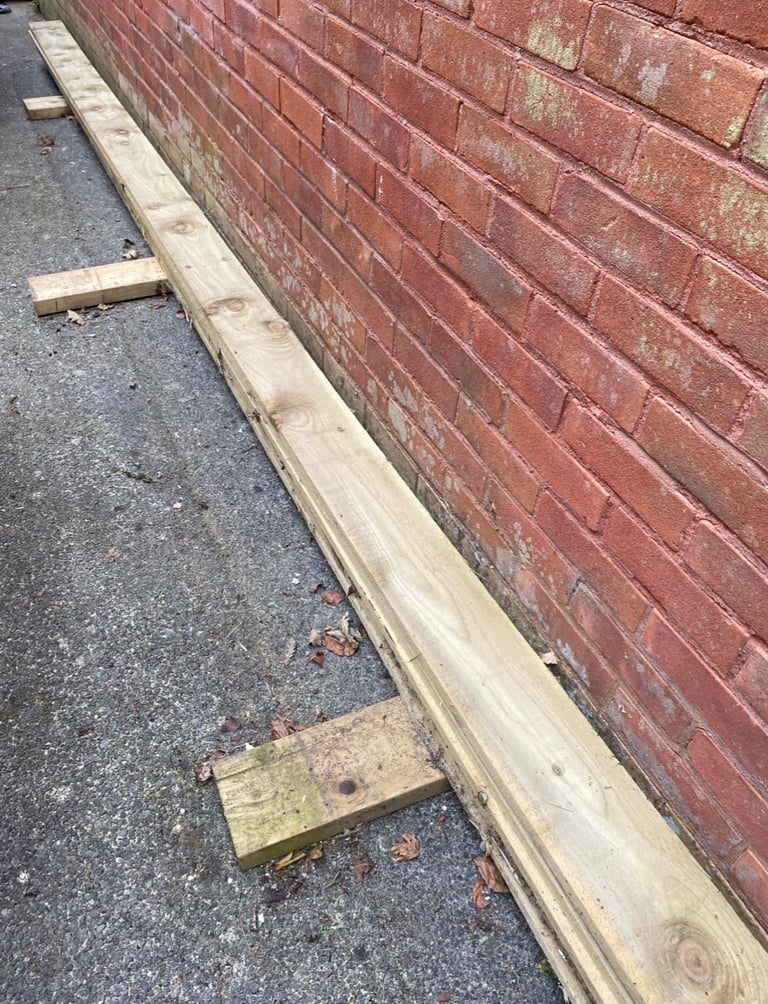 New pressure treated fence / gravel boards & used scaffold boards
