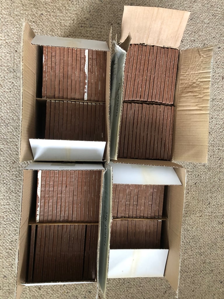 Patterned tiles four boxes