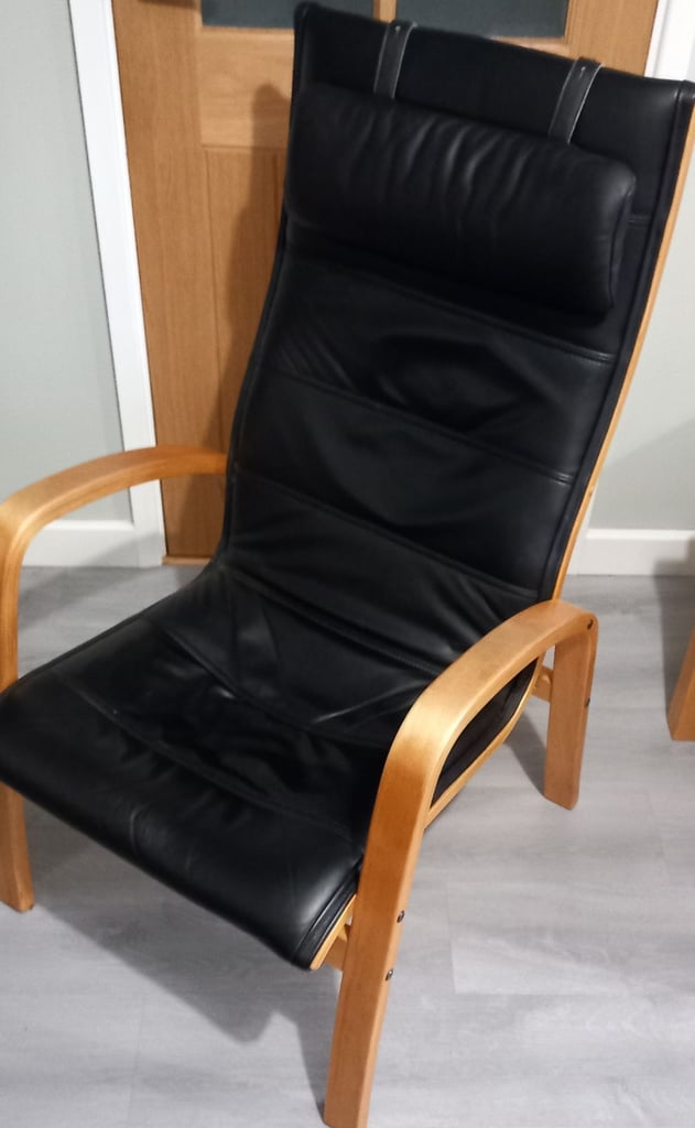 LEATHER SCANDINAVIAN STYLE ARMCHAIR FROM HATFIELDS