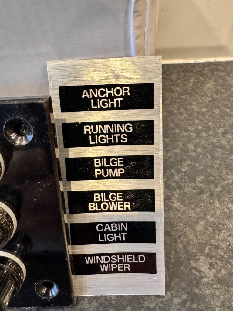 control switch panel boat / camper