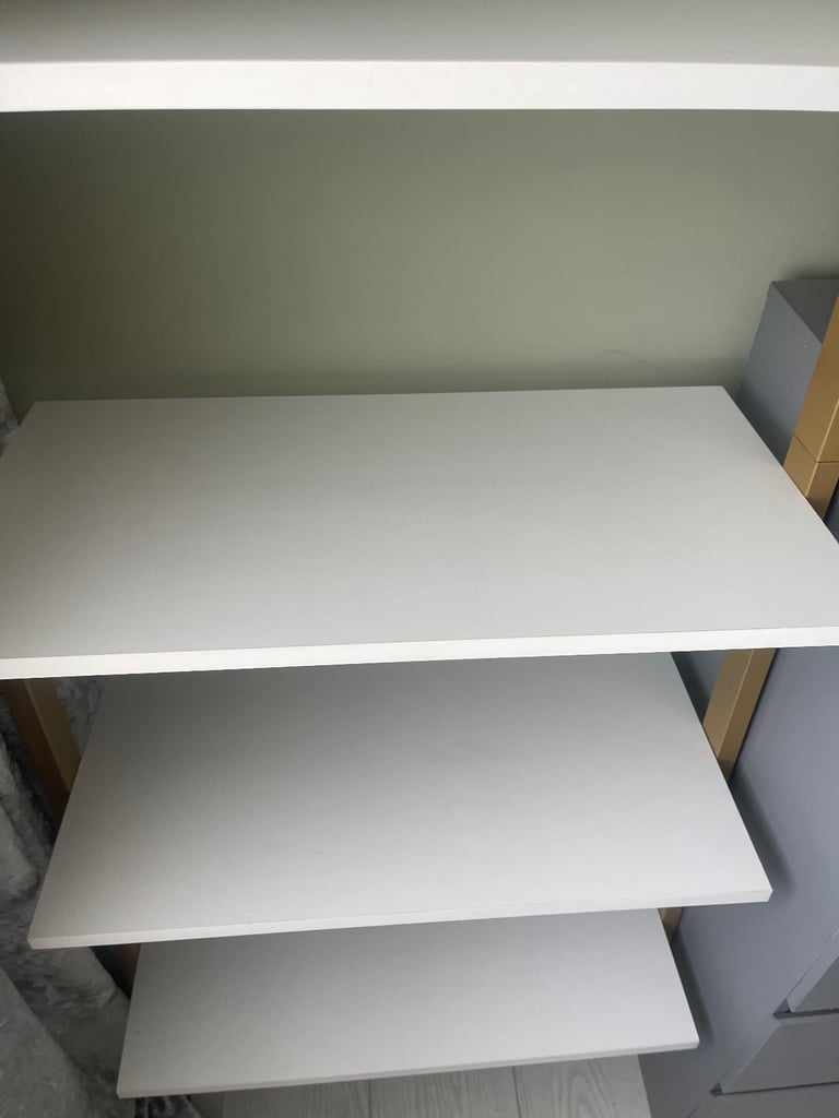 6ft Matt Gold and White shelf 