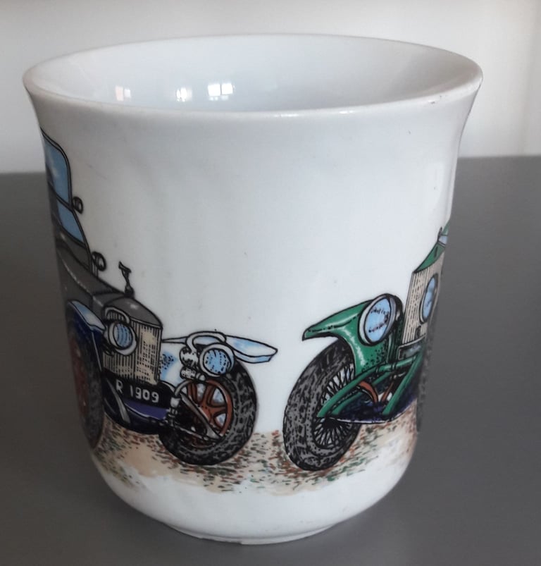 Mug Unused Rolls Royce Silver Ghost Cars, ceramic, Made in Poland, by Chodziez  – post or collect