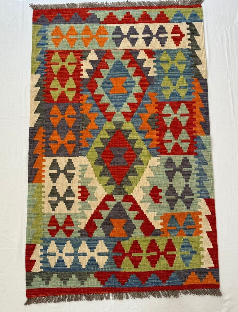image for Size 157 x 97cm Multicolour Handmade Afghan Kilim 