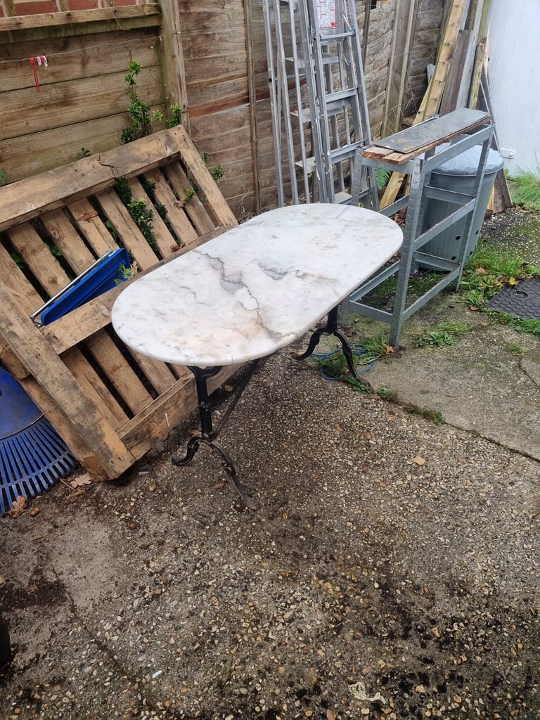 Vintage marble top table 