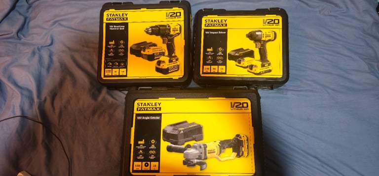 image for Brushless Combi hammer drill + impact driver + angle grinder 