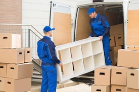 Man with a van house removal commercial moving sofa furniture delivery