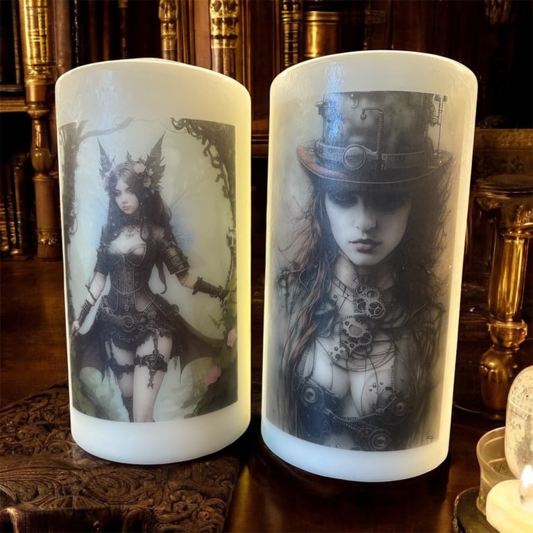 image for Hand decorated extra large candle