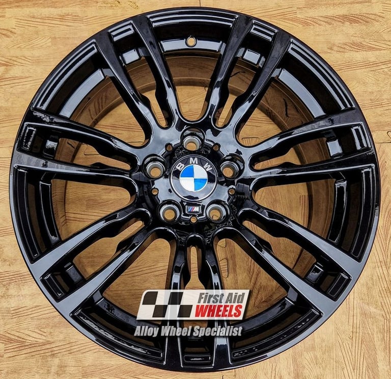 R354BG Swap BMW 3 / 4 SERIES 4x 19'' GENUINE STYLE 403M GLOSS BLACK ALLOY WHEELS