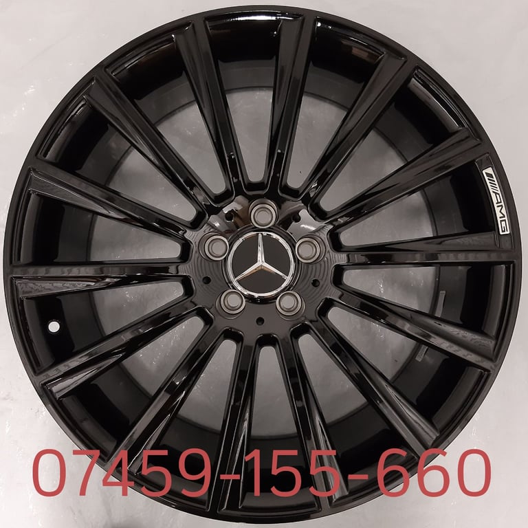 4X NEW ALLOY WHEELS (20" INCH ALLOYS) BLACK TURBINE 14 SPOKE AMG MERCEDES GLC EQA GLA ML GLE 