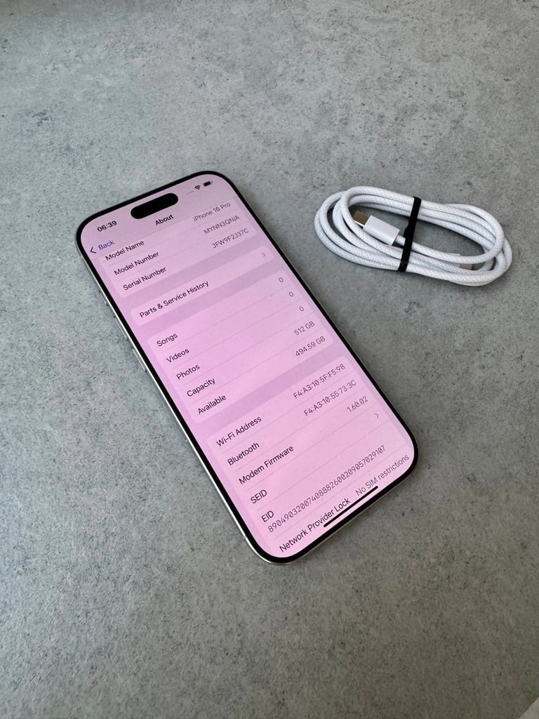 Apple iPhone 16 Pro 512GB, White Titanium - Excellent Condition - Warranty - Factory Unlocked