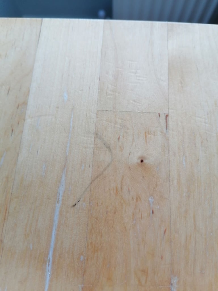 Solid birch IKEA table.