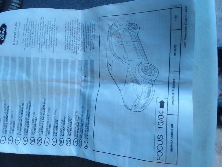 Roof bars ford focus