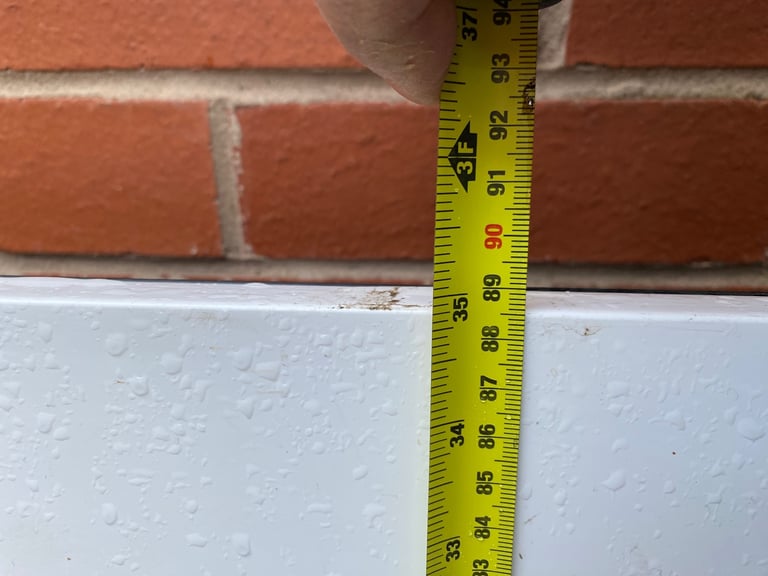 Wood grain on white Double Glazing door