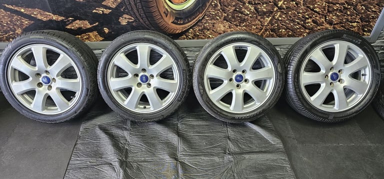 Ford Jaguar Volvo 17 alloy wheels + 4 x tyres 225 45 17
