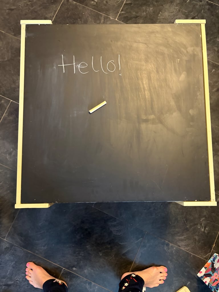 Children’s table and chair with storage