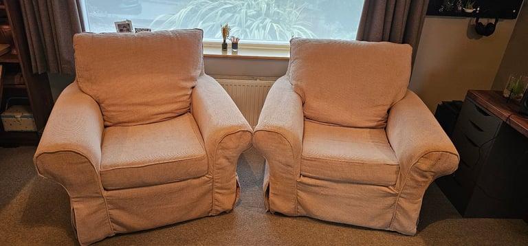 image for Pair of Neutral Textured Armchairs