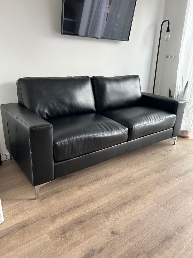 Black Leather Couch