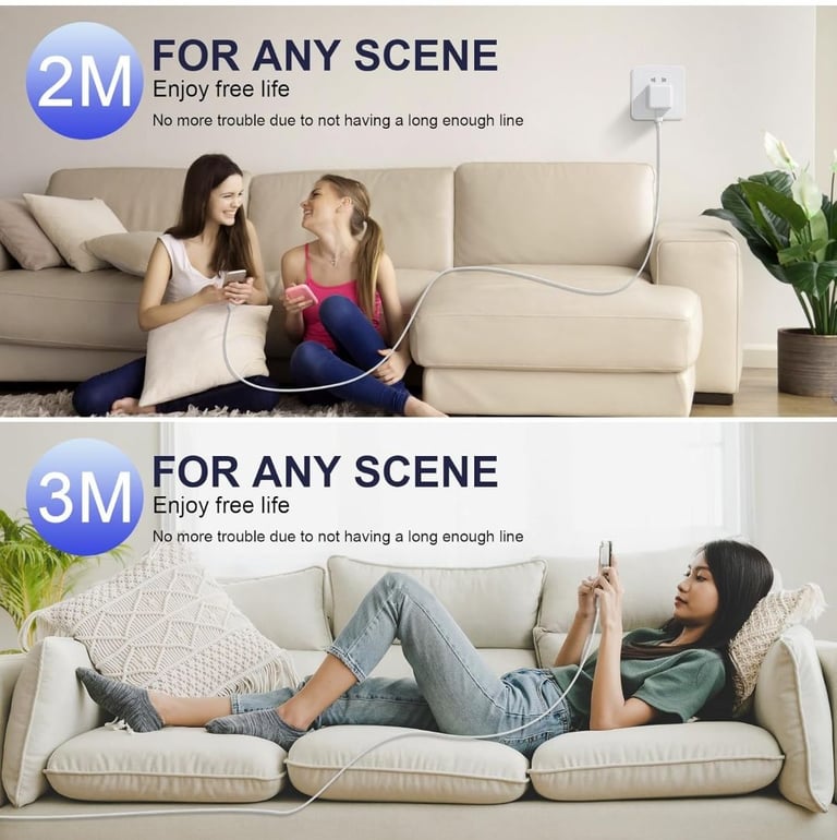 2 Pack iPhone Charger