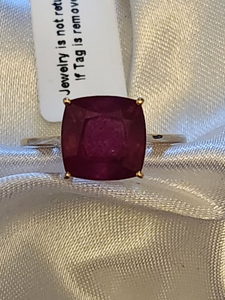 image for 9Ct Gold Size P GRADE AAA RUBY Ring 9ct Yellow Gold Solitaire Ruby Size P NEW 