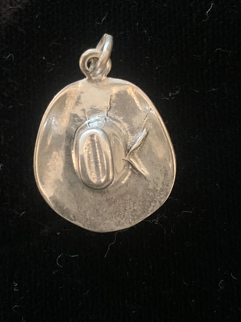 image for Vintage Sterling Silver cowboy hat pendant/charm